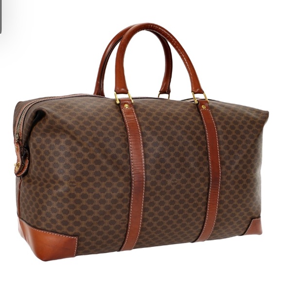 Celine Vintage KeepAll 45 Sport Duffel Weekender Triomphe Macadam Canvas - Picture 1 of 2